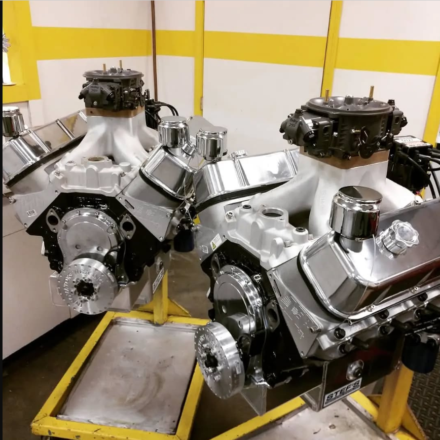 Two twin beasts waiting to propel a couple airboats through the swamps of Louisiana. 632ci heading to the dyno soon!