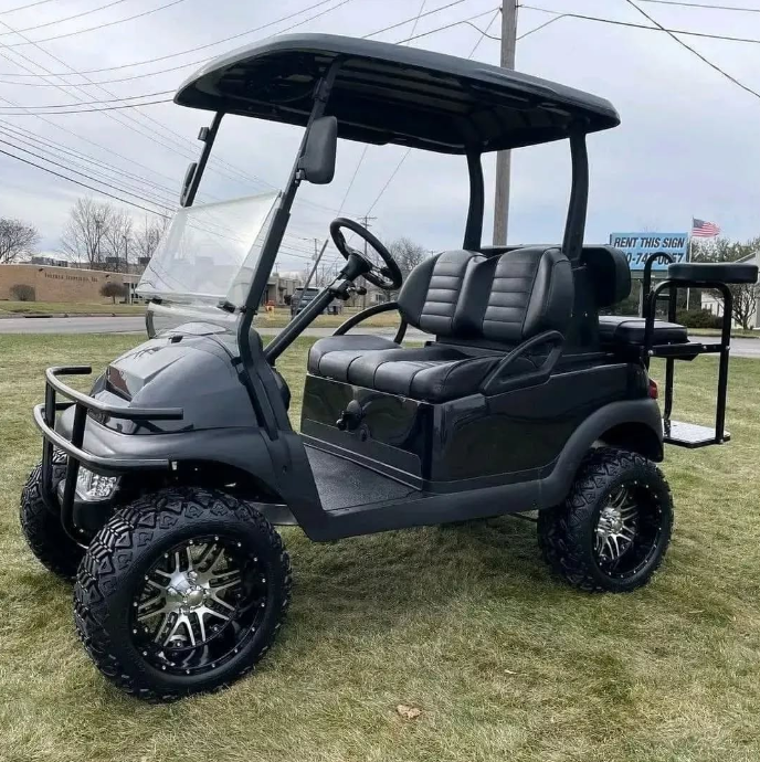 GAS POWERED Up for grabs is a very sharp Club Car Precedent GAS Golf Cart