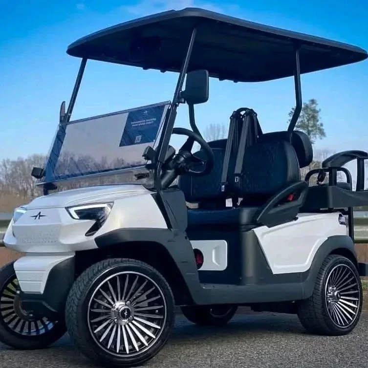 Brand new 2023 Atlas non lifted 4 passenger Pearl white body golf cart