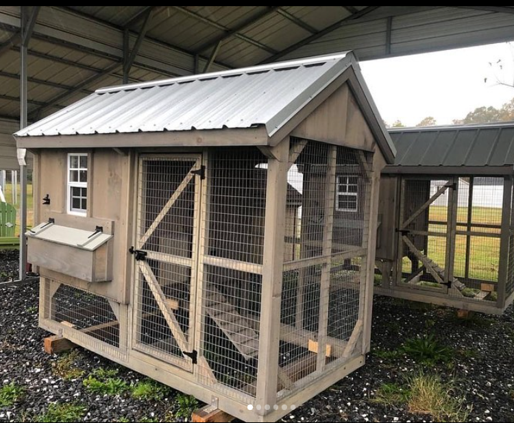 We have (2) 4×8 combination chicken coops now in stock & available for immediate purchase